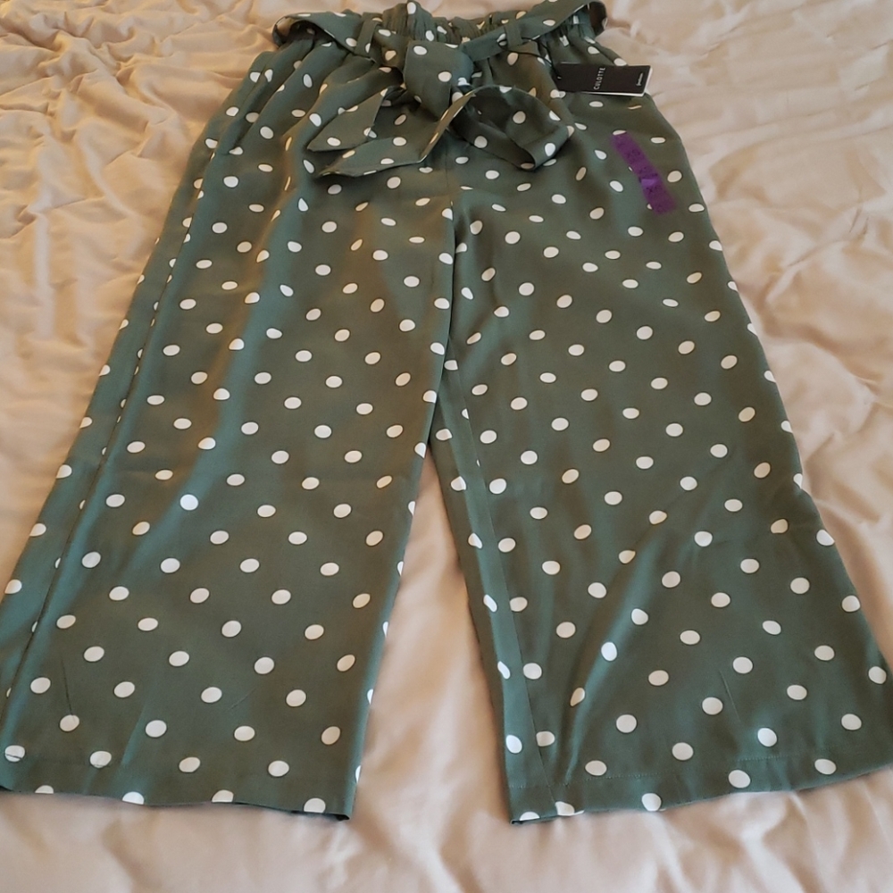 Stradivarius hi rise culotte in polka dot